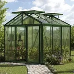 GFP Profi 235 x 235 cm Gew&auml;chshaus, Pulverbeschichtet Gr&uuml;n, RAL 6005 | ohne