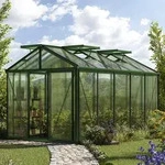 GFP Profi 235 x 385 cm Gew&auml;chshaus, Pulverbeschichtet Gr&uuml;n, RAL 6005 | ohne