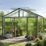 GFP Profi 311 x 235 cm Gew&auml;chshaus, Standardfarbe Aluminium Natur | ohne...