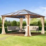 TOOLPORT Forest 4x4 m Hardtop Gartenpavillon, inkl. 4 Seitenteile,...