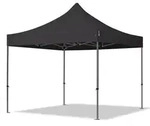 TOOLPORT 3x3m Stahl Faltpavillon, ohne Seitenteile, schwarz - (600106)