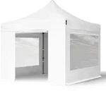 TOOLPORT 3x3m Stahl Faltpavillon, inkl. 4 Seitenteile, wei&szlig; - (600112)