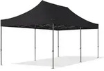 TOOLPORT 3x6m Stahl Faltpavillon, ohne Seitenteile, schwarz - (600120)