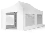 TOOLPORT 3x6m Stahl Faltpavillon, inkl. 4 Seitenteile, wei&szlig; - (600124)