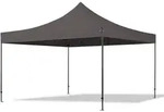 TOOLPORT 4x4m Stahl Faltpavillon, ohne Seitenteile, dunkelgrau - (600099)