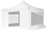 TOOLPORT 4x4m Stahl Faltpavillon, inkl. 4 Seitenteile, wei&szlig; - (600130)