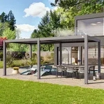 PRIMEYARD 3x6m Pergola in Perlgrau; mit Lamellendach in Perlgrau - (400119)