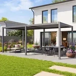 PRIMEYARD 3x6m Pergola in Perlgrau; mit Lamellendach in Perlgrau - (400110)