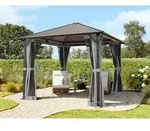 TOOLPORT Moonlight 3x3 m Hardtop-Gartenpavillon, inkl. 4 Seitenteile, Grey - (300219)