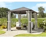 TOOLPORT Moonlight 3x3 m Hardtop-Gartenpavillon, inkl. 4 Seitenteile, Cream -