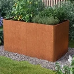 PRIMEYARD Design 146 x 80 x 60 cm Hochbeet, Cortenstahl, Rost-Optik -...