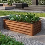 PRIMEYARD Eco 120 x 60 x 35 cm Hochbeet, Cortenstahl, Rost-Optik - (GFPV00964)