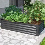 PRIMEYARD Eco 150 x 75 x 35 cm Hochbeet, Stahl, anthrazit - (GFPV00812)