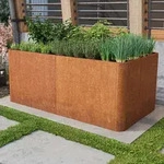 PRIMEYARD Design 146 x 80 x 80 cm Hochbeet, Cortenstahl, Rost-Optik | inkl....