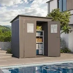 PRIMEYARD 176 x 129 cm Kunststoffger&auml;tehaus, anthrazit - (GFPV01166)
