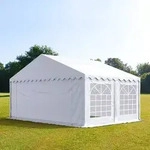 TOOLPORT PRO 5x4m Partyzelt, PVC-Plane, wei&szlig; - (6164)