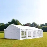TOOLPORT PRO 6x10m Partyzelt, PVC-Plane, wei&szlig; - (4791)
