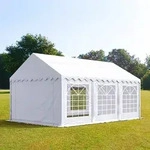 TOOLPORT PRO 4x6m Partyzelt, PVC-Plane, wei&szlig; - (4758)