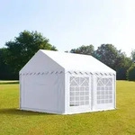 TOOLPORT PRO 3x3m Partyzelt, PVC-Plane, wei&szlig; - (4797)