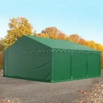 TOOLPORT 5x6 m Lagerzelt, PVC-Plane, dunkelgr&uuml;n, mit Bodenrahmen - (7273)