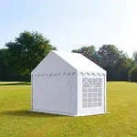 TOOLPORT PRO 3x2m Partyzelt, PVC-Plane, wei&szlig; - (8641)