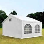 TOOLPORT FLEX 3x4m Partyzelt, PE-Plane, wei&szlig;, mit Bodenrahmen - (92100)
