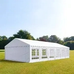 TOOLPORT PRO 6x12m Partyzelt, PVC-Plane, wei&szlig; - (6178)