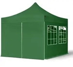 TOOLPORT 3x3m Stahl Faltpavillon, inkl. 4 Seitenteile, dunkelgr&uuml;n - (581832)