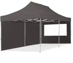 TOOLPORT 3x6m Aluminium Faltpavillon, inkl. 2 Seitenteile, dunkelgrau - (59024)