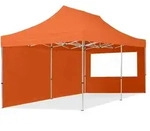 TOOLPORT 3x6m Aluminium Faltpavillon, inkl. 2 Seitenteile, orange - (59028)
