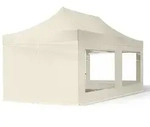 TOOLPORT 3x6m Stahl Faltpavillon, inkl. 4 Seitenteile, creme - (59050)