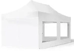 TOOLPORT 3x6m Stahl Faltpavillon, inkl. 4 Seitenteile, wei&szlig; - (59056)