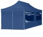 TOOLPORT 3x6m Aluminium Faltpavillon, inkl. 4 Seitenteile, dunkelblau - (59020)