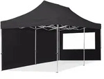 TOOLPORT 3x6m Aluminium Faltpavillon, inkl. 2 Seitenteile, schwarz - (59030)