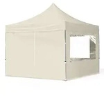 TOOLPORT 3x3m Aluminium Faltpavillon, inkl. 4 Seitenteile, creme - (59004)