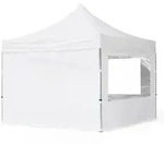 TOOLPORT 3x3m Aluminium Faltpavillon, inkl. 4 Seitenteile, wei&szlig; - (59018)