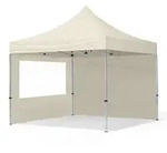 TOOLPORT 3x3m Aluminium Faltpavillon, inkl. 2 Seitenteile, creme - (59003)