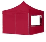 TOOLPORT 3x3m Aluminium Faltpavillon, inkl. 4 Seitenteile, rot - (59014)