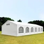 TOOLPORT FLEX 6x12m Partyzelt, PE-Plane, wei&szlig;, mit Bodenrahmen - (92105)