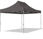 TOOLPORT 3x4,5m Aluminium Faltpavillon, ohne Seitenteile, dunkelgrau - (600203)