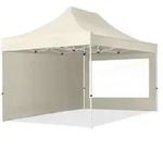 TOOLPORT 3x4,5m Stahl Faltpavillon, inkl. 2 Seitenteile, creme - (59042)