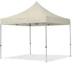 TOOLPORT 3x3m Aluminium Faltpavillon, ohne Seitenteile, creme - (59002)