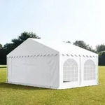 TOOLPORT PRO 5x5m Partyzelt, PVC-Plane, wei&szlig; - (5107)