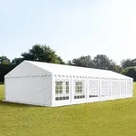 TOOLPORT PRO 6x14m Partyzelt, PVC-Plane, wei&szlig; - (5109)