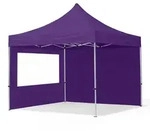 TOOLPORT 3x3m Aluminium Faltpavillon, inkl. 2 Seitenteile, lila - (59009)