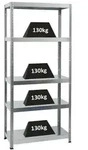 Proregal Schwerlastregal, Silber, Metall, Rechteckig, 80x180x40 cm, Freizeit,