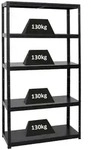 Proregal Schwerlastregal, Schwarz, Metall, Rechteckig, 100x180x40 cm, Freizeit,