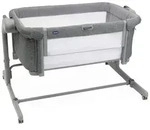 Chicco Beistellbett Next2Me Magic Evo, Dunkelgrau, 99x73.5x64 cm, Seitenfenster