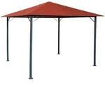 Quick Star Pavillon, Terracotta, Metall, 300x263x300 cm, Sonnen- & Sichtschutz,