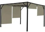 MCW Pergola, Taupe, Metall, 305x212x305 cm, Sonnen- & Sichtschutz, Pavillons &